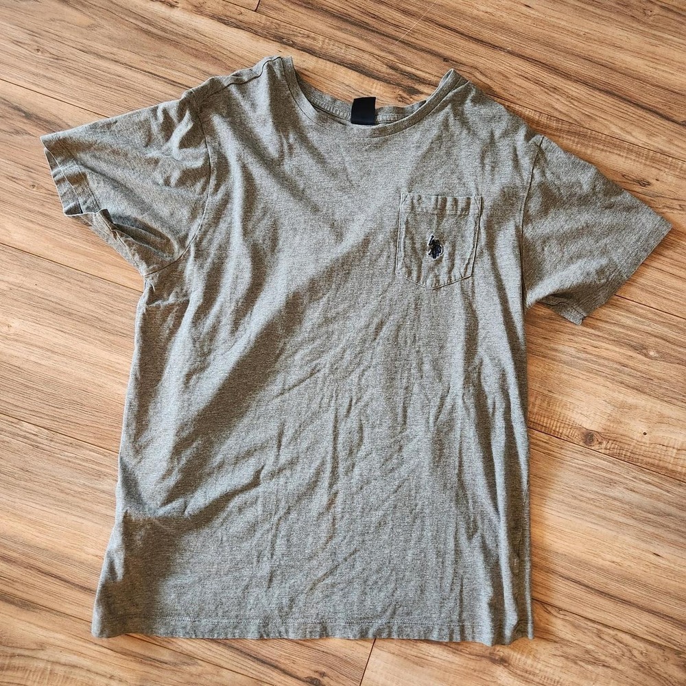 U.S. Polo Assn. Gray Pocket T-Shirt